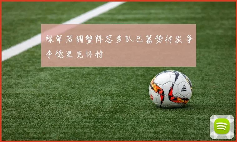 绿军若调整阵容多队已蓄势待发争夺德里克怀特