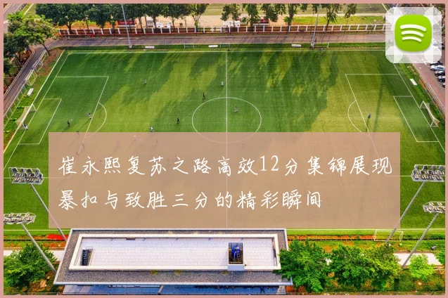 崔永熙复苏之路高效12分集锦展现暴扣与致胜三分的精彩瞬间